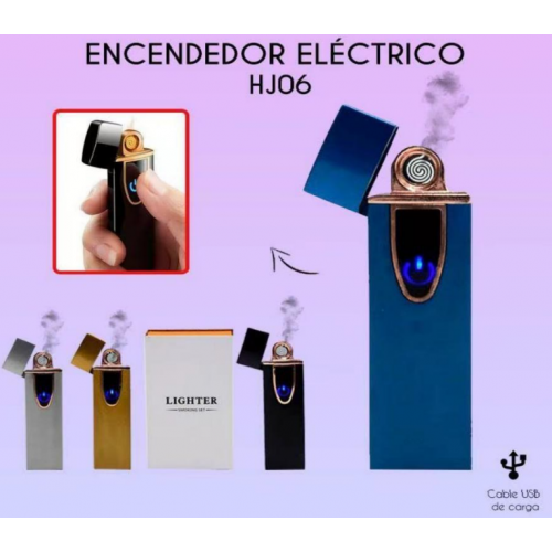  Encendedor eléctrico de plasma recargable USB, Encendedor Electrico Usb Recargable Mayoreo HJ06