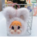 Peluches llavero de Powerpuff girls con cara divertida estilo caricatura, muñeco esponjoso suave con orejas y moño, accesorio decorativo para bolso, mochila o regalo original, Mayoreo 2504