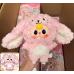 Muñeco peluche kawaii disfraz de animalito, diseño tierno y colorido de panda, conejo, zorrito y más, juguete suave ideal para regalo, decoración o colección, Mayoreo 2505