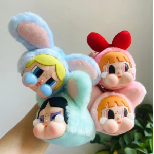 Muñecos decorativos de felpa con caritas divertidas de The Powerpuff Girls peluches suaves coleccionables ideales para regalo, decoración o fotografía infantil, Mayoreo W-FMRW8158 