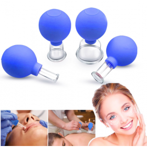 Set de ventosas faciales y corporales de vidrio con succión de silicón, kit de terapia de vacío para masaje, drenaje linfático y rejuvenecimiento de la piel, mejora la circulación, reduce líneas de expresión y relaja los músculos, Mayoreo LT-3006