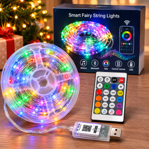 Serie de Luces LED Multicolor de 10 Metros con Control Remoto y Bluetooth por Mayoreo