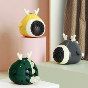 Calefactor eléctrico portátil con diseño de reno decorativo, Mini calentador de aire caliente bajo consumo ideal para dormitorio, oficina, sala y espacios pequeños calefacción rápida en 3 segundos, Mayoreo 