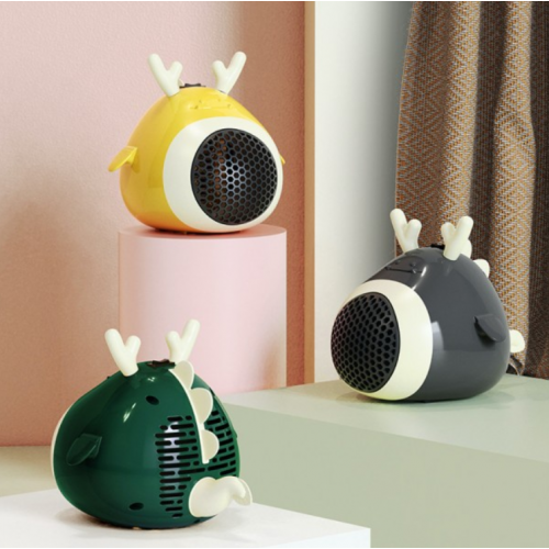 Calefactor eléctrico portátil con diseño de reno decorativo, Mini calentador de aire caliente bajo consumo ideal para dormitorio, oficina, sala y espacios pequeños calefacción rápida en 3 segundos, Mayoreo 