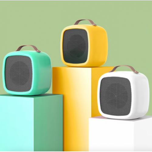 Calefactor eléctrico portátil con diseño moderno y colores decorativos, Mini calentador de aire de bajo consumo ideal para dormitorio, oficina, sala y espacios pequeños, mayoreo nfj-fx7