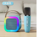 Bocina Bluetooth con Micrófono Inalámbrico para Karaoke, Luces LED RGB y Sonido Estéreo, Mayoreo D-21616 