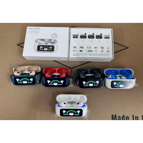 Audífonos Inalámbricos Bluetooth con Pantalla LED Inteligente, Cancelación de Ruido ANC/ENC, Control Táctil, Estuche de Carga Digital, Sonido Estéreo HD, Compatibles con Android y iPhone, Varios Colores, Mayoreo TR-6022