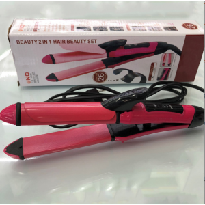 Plancha Rizadora 2 en 1, para Alaciar y Rizar el Cabello Diámetro 26mm, Mayoreo D-21550