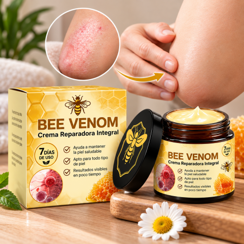 Crema corporal Bee Venom de 60 g para complementar el cuidado e hidratación de la piel. Presentación práctica para uso externo. Venta por mayoreo.