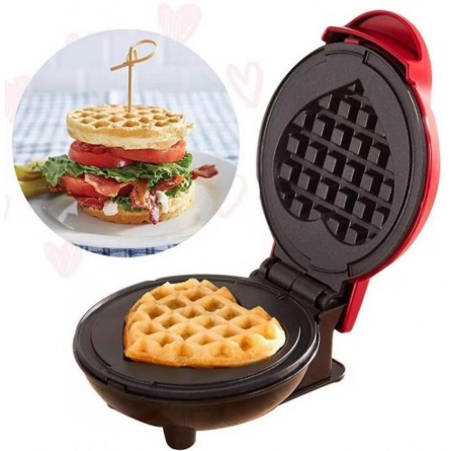 Mini wafflera en forma de corazón(conexión de E.U.A) 80582