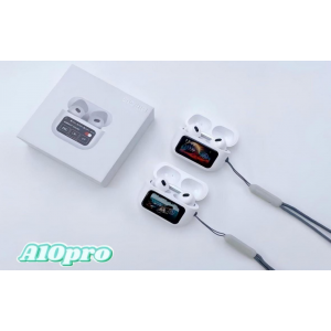 Audífonos A10 Pro con Pantalla HD Tipo Smartwatch, Encendido Automático, Bluetooth 5.3, Sonido HiFi, Reducción de Ruido ENC, Control Táctil, Estuche con Pantalla Animada, Compatibles Android y iPhone, Mayoreo TWS-6301 