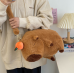 Bolsa de Peluche Capibara con Correa Ajustable y Adorno de Mandarina, Mochila Infantil y Juvenil Súper Suave, Mayoreo T-30454