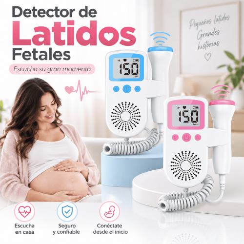 Detector de latidos fetales con pantalla digital, bocina integrada y sonda portátil. Ideal para uso en casa durante el embarazo. Disponible por mayoreo. Detector de latidos fetales con pantalla digital, bocina integrada y sonda portátil. Ideal para uso en casa durante el embarazo. Disponible por mayoreo.