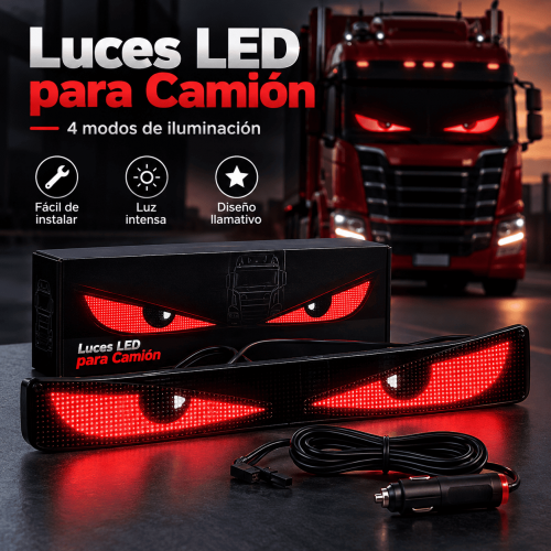 Luces LED para camión con diseño llamativo, luz intensa y 4 modos de iluminación. Incluye cableado para instalación. Disponible por mayoreo.