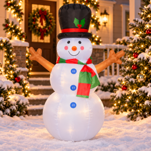 Muñeco de nieve navideño inflable de 1.2 m