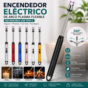 Encendedor Electrónico,  Carga Usb, Viaje, Hogar,  Cocina De C Metálico