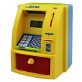 Cajero automático infantil electrónico de colores vivos, alcancía educativa para niños con teclado, pantalla y ranura para billetes y monedas, juguete seguro ideal para fomentar el ahorro y regalar, Mayoreo ATM57