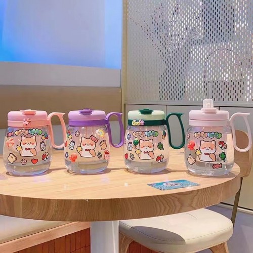 Taza de agua con stickers de dibujos animados con capacidad de 880ml AX-2124