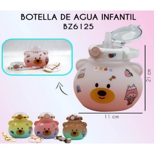 Botella de agua con capacidad de 1400ml y pegatinas BZ6125