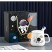 Taza De Astronauta De Cerámica Con Tapa Y Cuchara,Con Calentador Eléctrico Inteligente DE 420ML BZ918