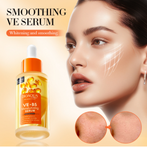 Suero facial Bioaqua VE + B5 hidratante y suavizante, fórmula iluminadora que ayuda a reducir poros, mejorar la textura de la piel, controlar la resequedad, aportar luminosidad natural y unificar el tono, Mayoreo NO.BQY17901