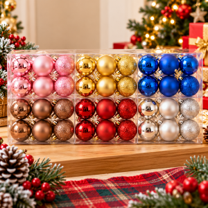 Set de Esferas Navideñas Decorativas en Colores Surtidos
