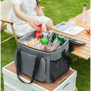 Bolsa hielera térmica grande 20L mantiene frío y calor. Ideal para bebidas y alimentos. Para camping, picnic y playa. Venta por mayoreo.