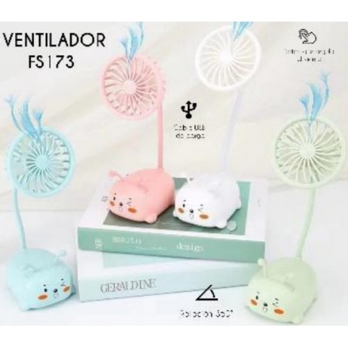 Ventilador animado mini recargable FS173