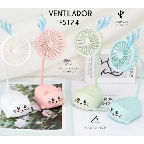 Mini ventilador animado recargable FS174