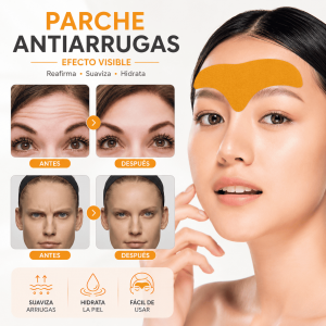 Parche antiarrugas para frente con diseño cómodo y fácil de usar. Ideal para complementar la rutina de cuidado facial. Venta por mayoreo.