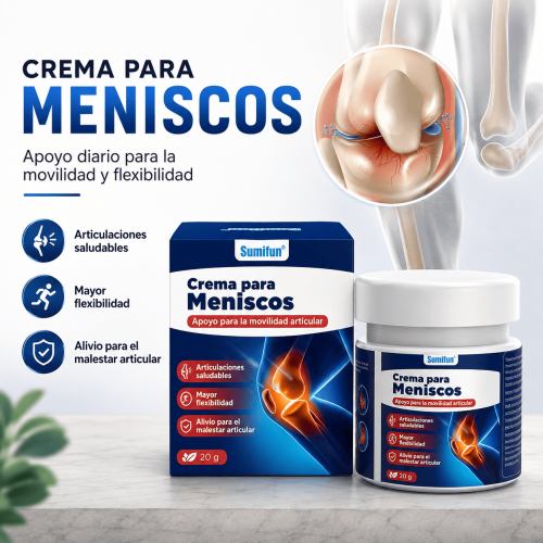 Crema tópica de 20 g diseñada para el cuidado diario de la zona articular. Ideal como apoyo para movilidad, flexibilidad y sensación de alivio en rodillas, meniscos y articulaciones. Presentación compacta y práctica para uso personal. Crema tópica de 20 g diseñada para el cuidado diario de la zona articular. Ideal como apoyo para movilidad, flexibilidad y sensación de alivio en rodillas, meniscos y articulaciones. Presentación compacta y práctica para uso personal.