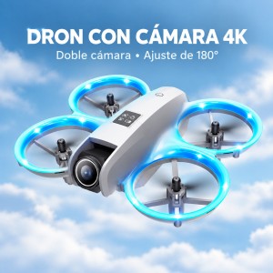 Dron T3 Mini con cámara 1080p, control con soporte para celular y batería recargable tipo C. Hasta 15 minutos de uso y 12 metros de altura- Por mayoreo