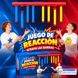 Compite en este juego para dos personas: reacciona rápido y atrapa las barras al caer- Por mayoreo