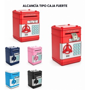 Alcancía con diseño de caja fuerte, teclado numérico y ranura para billetes- Por mayoreo