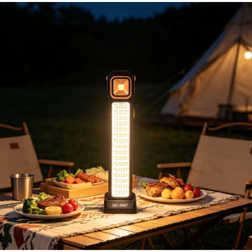 Lámpara LED portátil de 40 cm con 4 modos de luz, recarga por cable V8 o energía solar e incluye panel solar- Por mayoreo