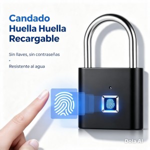 Candado Inteligente con Huella Digital — Recargable USB, Resistente al Agua - Por mayoreo 