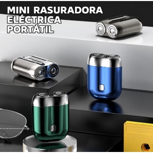 Rasuradora eléctrica portátil de diseño compacto y doble cabezal, ideal para llevar contigo- por mayoreo 