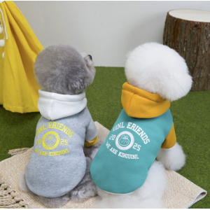 Sudadera para perro con capucha, tallas XS a XL y diseño de amistad- Por mayoreo