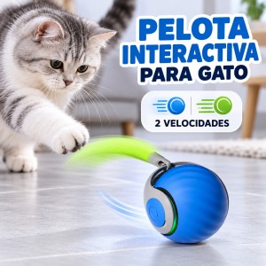 Pelota móvil para gato con dos velocidades ajustables. Un juguete interactivo para acompañar sus momentos de juego- Por mayoreo