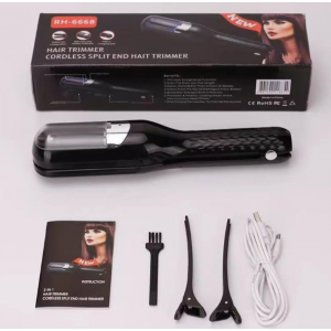 Recortador capilar 2 en 1 recargable por USB, diseñado para ayudar a recortar las puntas abiertas-  Por mayoreo 