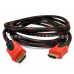 Cable HDMI de color rojo y negro 1.5m HD04