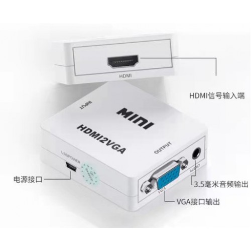 Mini convertidor de hdmi a vga HD38