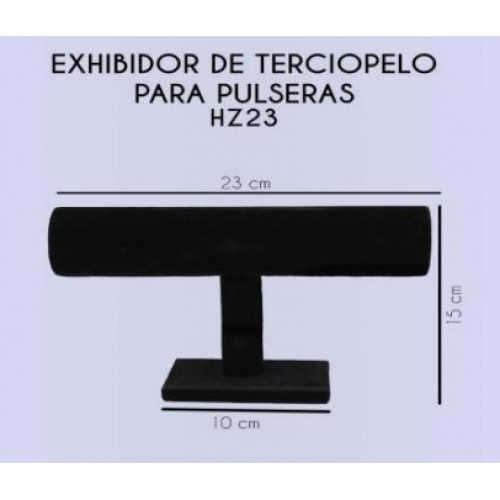 Exhibidor de terciopelo para pulseras y relojes de 23cm HZ23