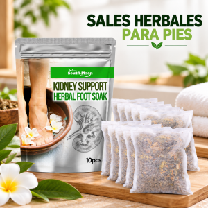Bolsitas herbales para baño de pies por mayoreo. Paquete de 10 piezas, ideal para rutinas de relajación, spas y cuidado personal.