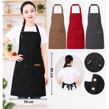Mandil impermeable ajustable de 80 x 70 cm, con diseño moderno y práctico para cocina, cafetería y trabajo diario- Por mayoreo