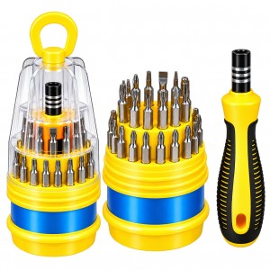 Kit de desarmadores de precisión 31 en 1 con puntas intercambiables y estuche organizador- Por mayoreo 
