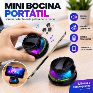 Mini bocina portátil compacta para celular, ideal para música en casa, oficina o viaje- Por mayoreo 
