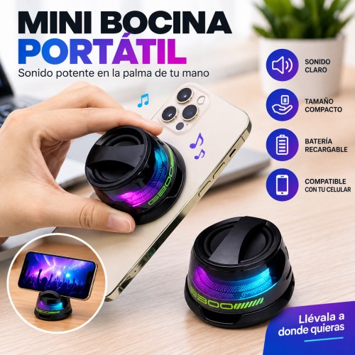 Mini bocina portátil compacta para celular, ideal para música en casa, oficina o viaje- Por mayoreo Mini bocina portátil compacta para celular, ideal para música en casa, oficina o viaje- Por mayoreo