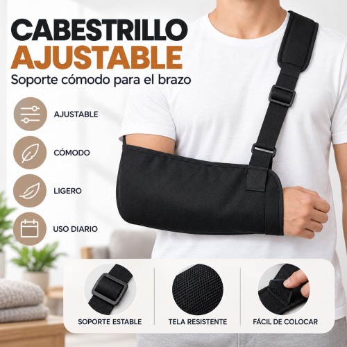 Cabestrillo ajustable, cómodo y ligero para sostener e inmovilizar el brazo durante la recuperación- Por mayoreo 