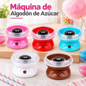 Mini Máquina eléctrica para preparar algodón de azúcar en casa, ideal para fiestas, reuniones y momentos especiales- por mayoreo 